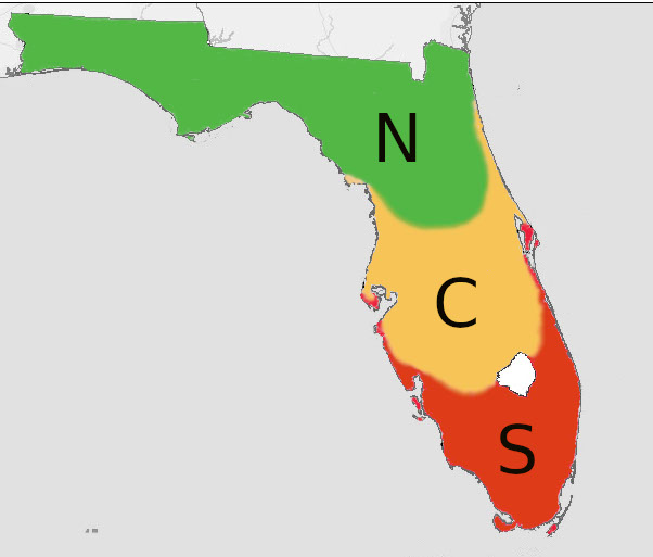 Florida Fruit-Growing Zones